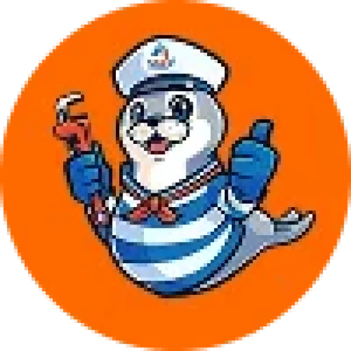 Cartoon sailor seal holding spray paint cans